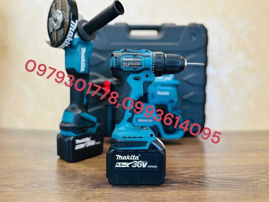 Makita 3/1 Болгарка DGA 504 + Шуруповерт DDF 484 + Перфератор DHR 202