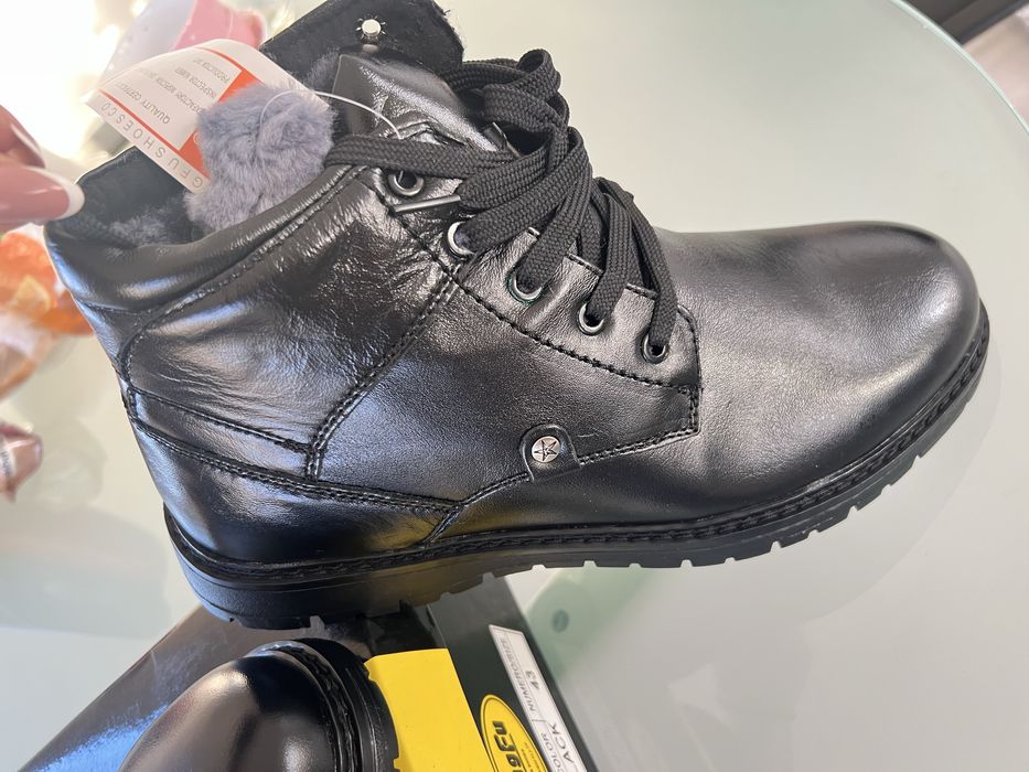 Чоловіче зимове шкіряне взуття