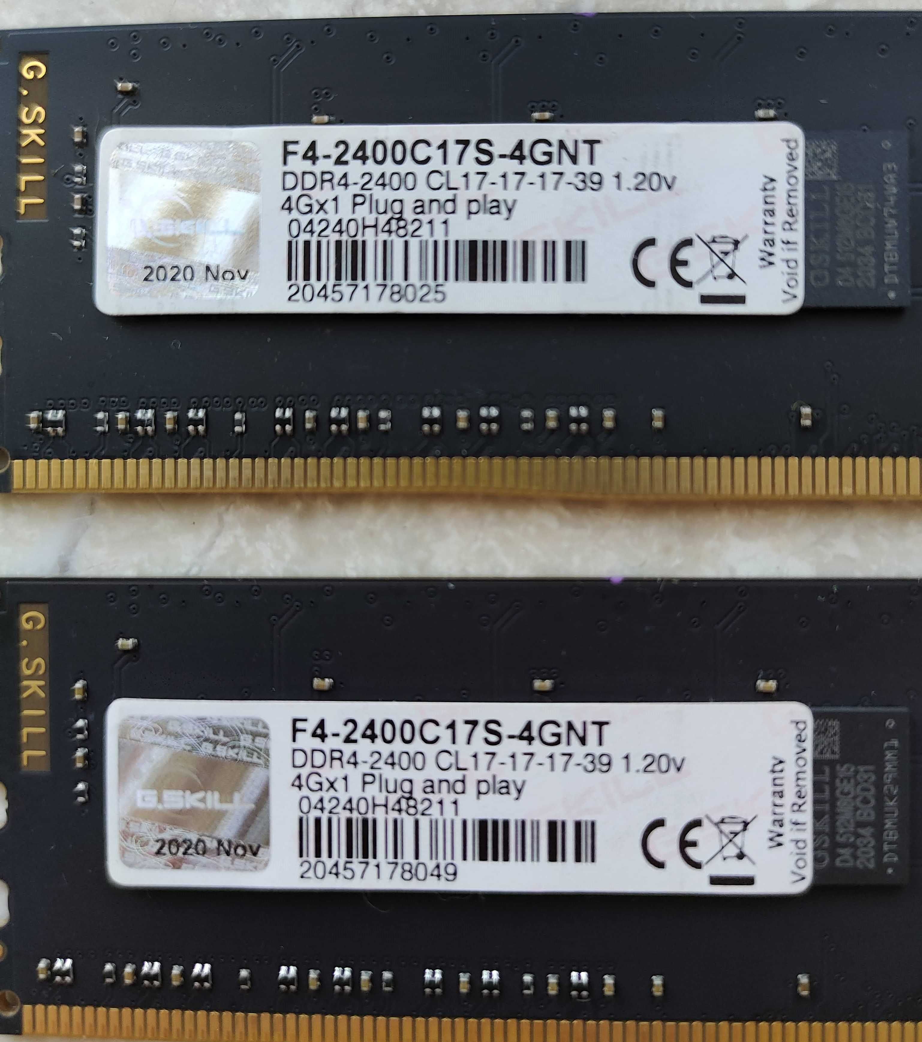 Оперативна пам'ять G.Skill DDR4 2400 4Gb PC4-19200 (F4-2400C17S-4GNT)