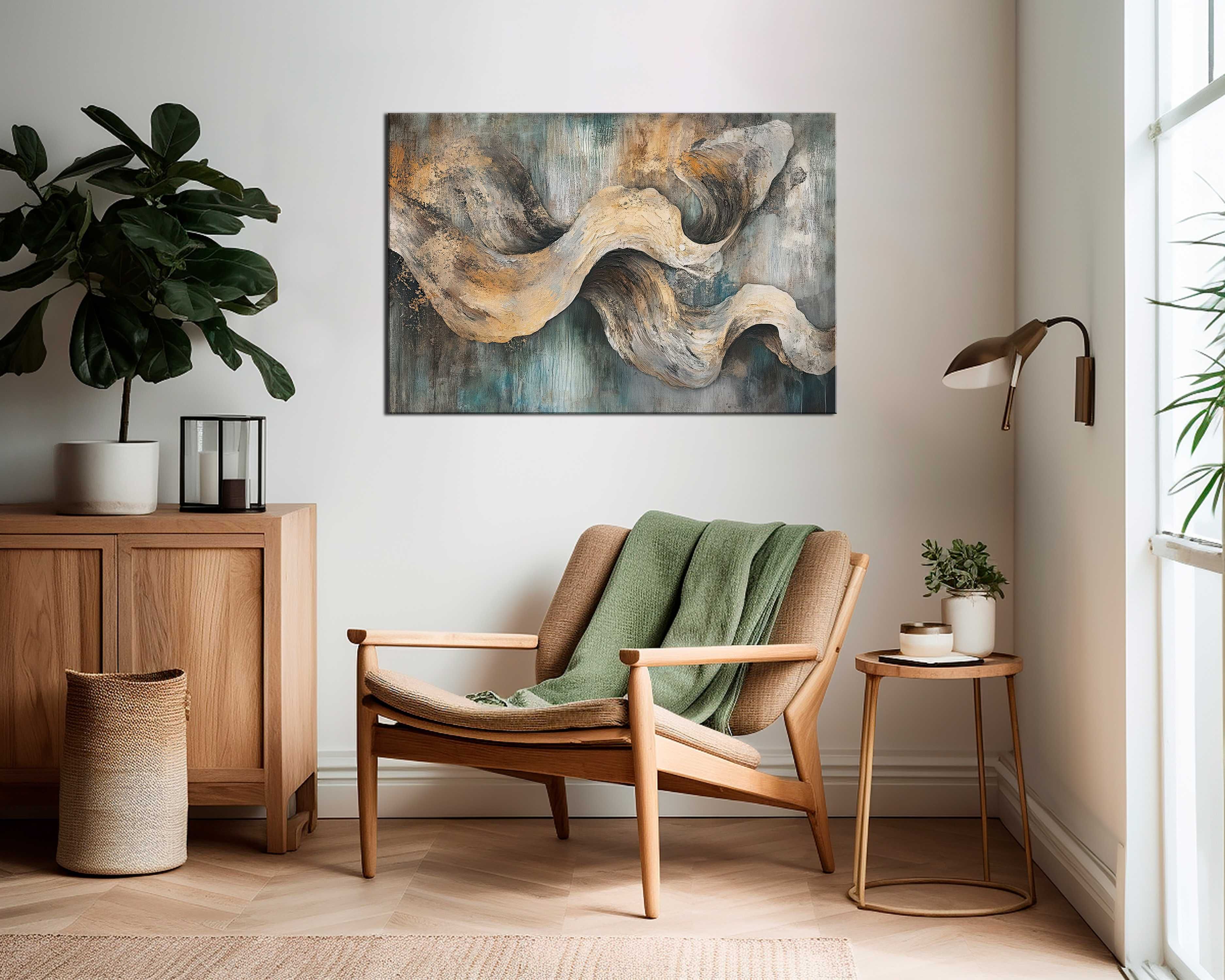 Ruch Materii | Obraz na płótnie premium 150x100 cm | Wabi Sabi 52