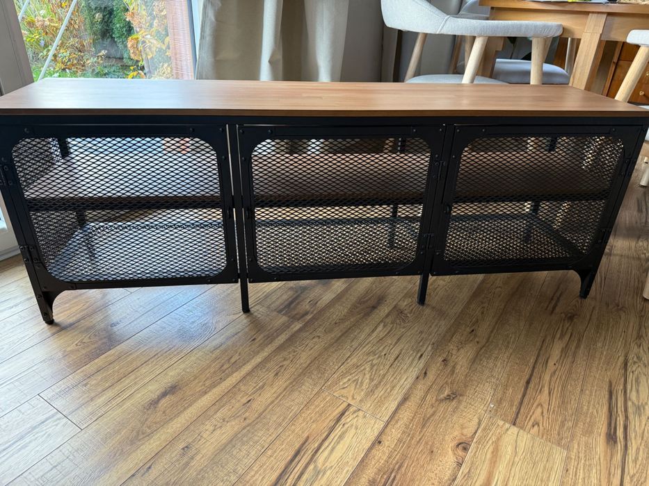rustykalna szafka pod TV ikea FJÄLLBO
