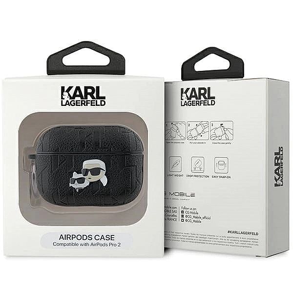 Etui Karl Lagerfeld Monogram Karl & Choupette Head na AirPods Pro 2 -