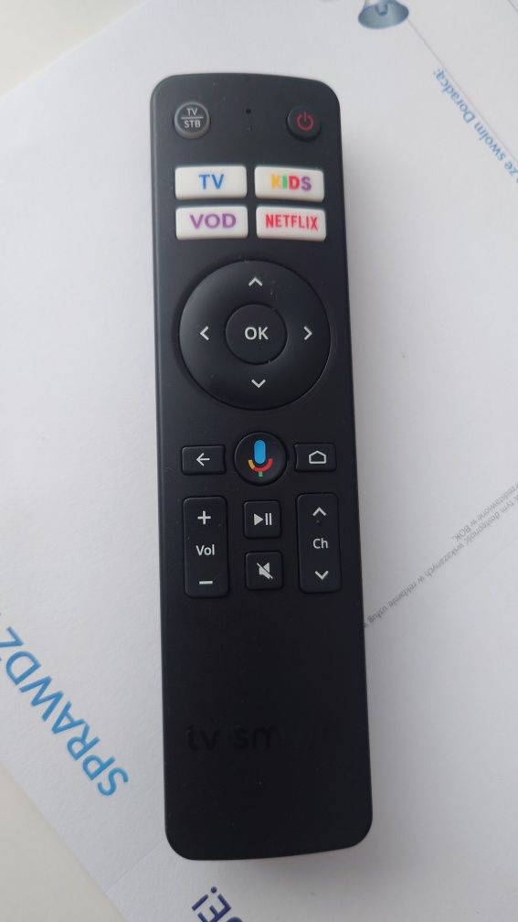 Pilot do dekodera Smart TV Android Vectra Bluetooth oryginał bdb stan