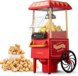 Cozeemax maszyna do popcornu w stylu retro, 1200 W,