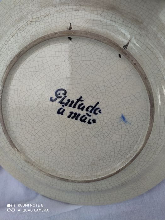 Lindíssimo prato com galo pintado á mão