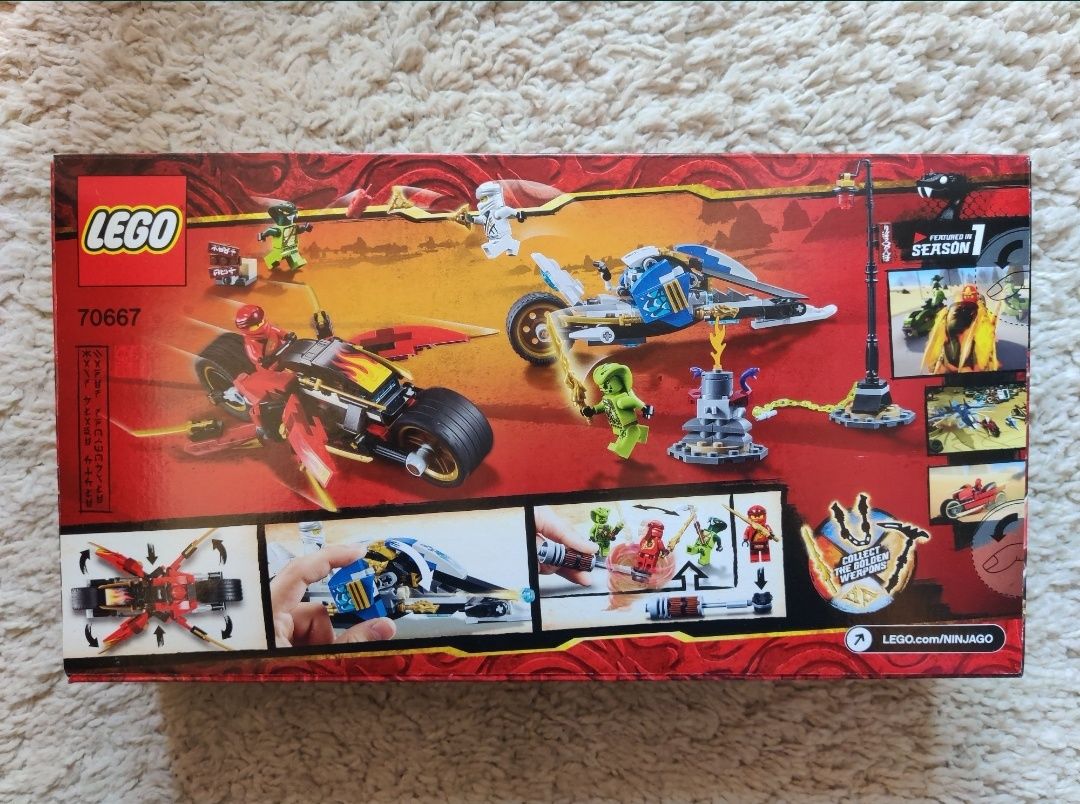 Lego Ninjago 70667 Motocykl Kai'a i skuter Zane'a