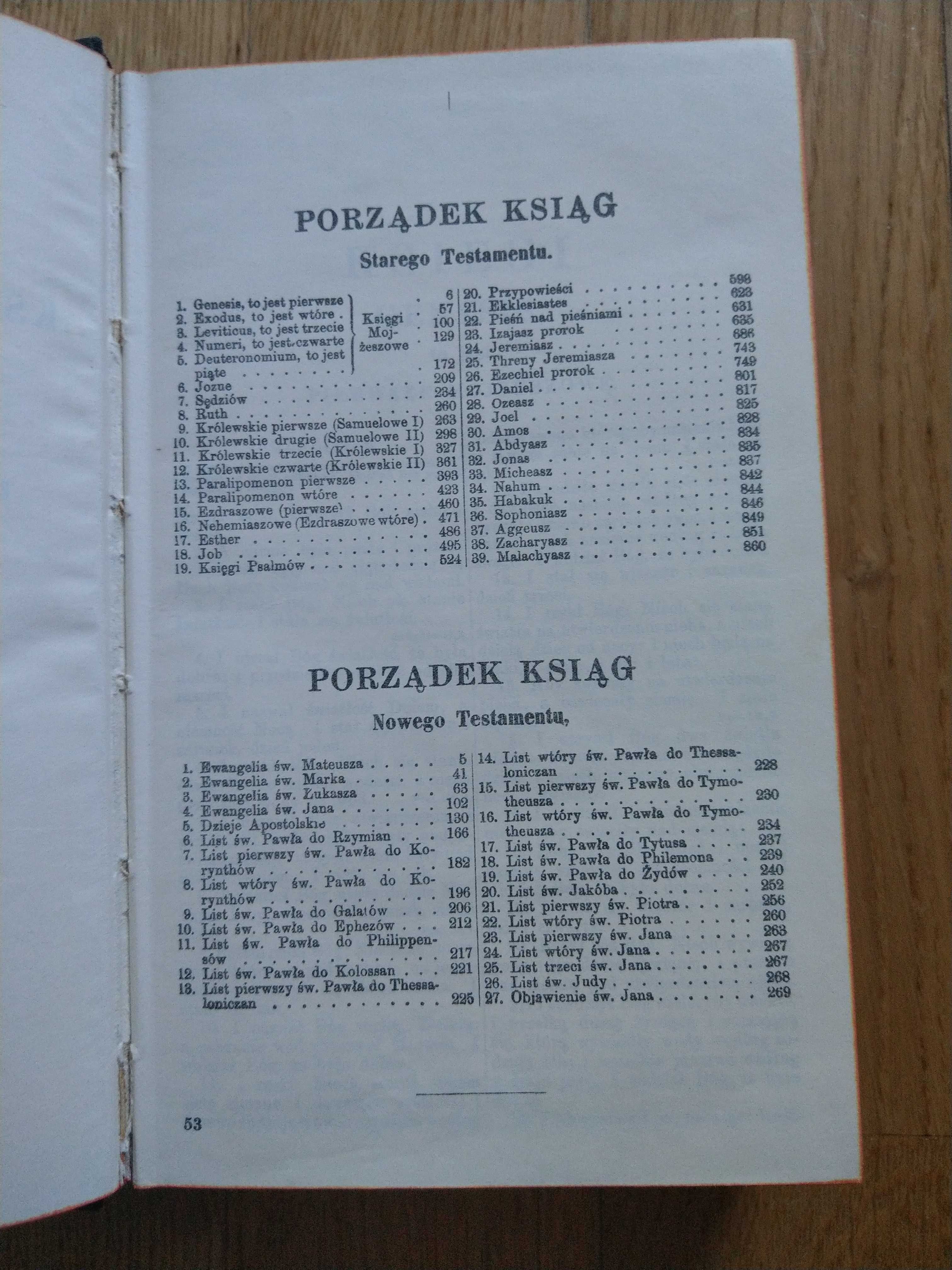 Biblia Święta - tłumaczenie ks.d.Jakób Wujek z 1960 r.