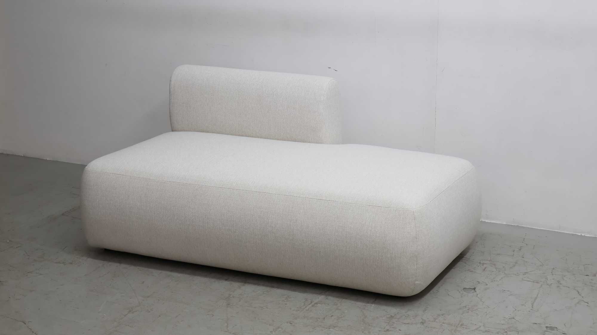 Sub Szezląg NOWA SOFA 3 os. KANAPA tkanina obły kształt Sofia Westwing