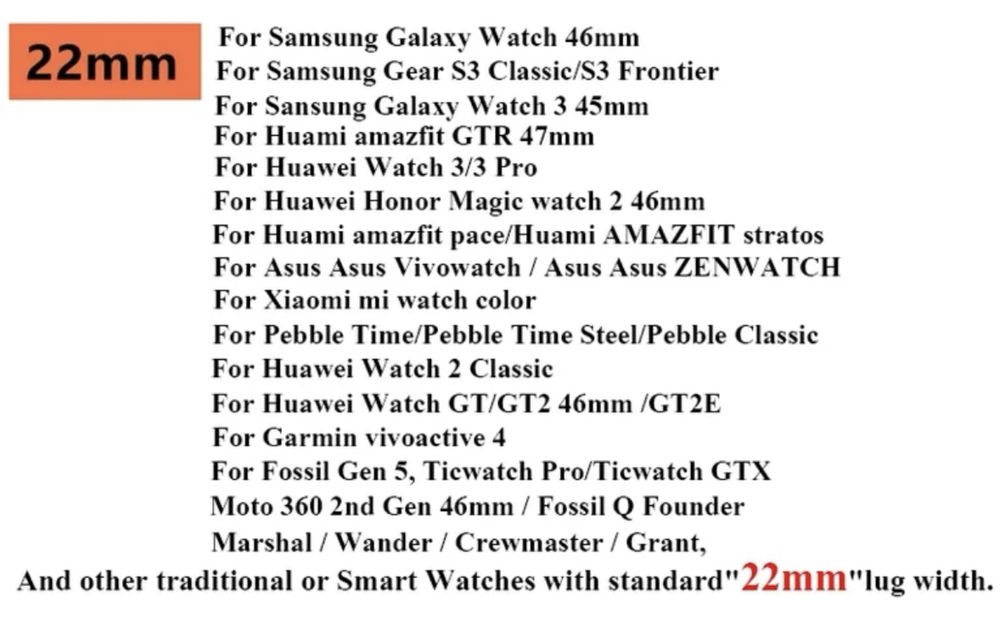 Opaska dla Samsung/Huawei/Amazfit Bip/GTS