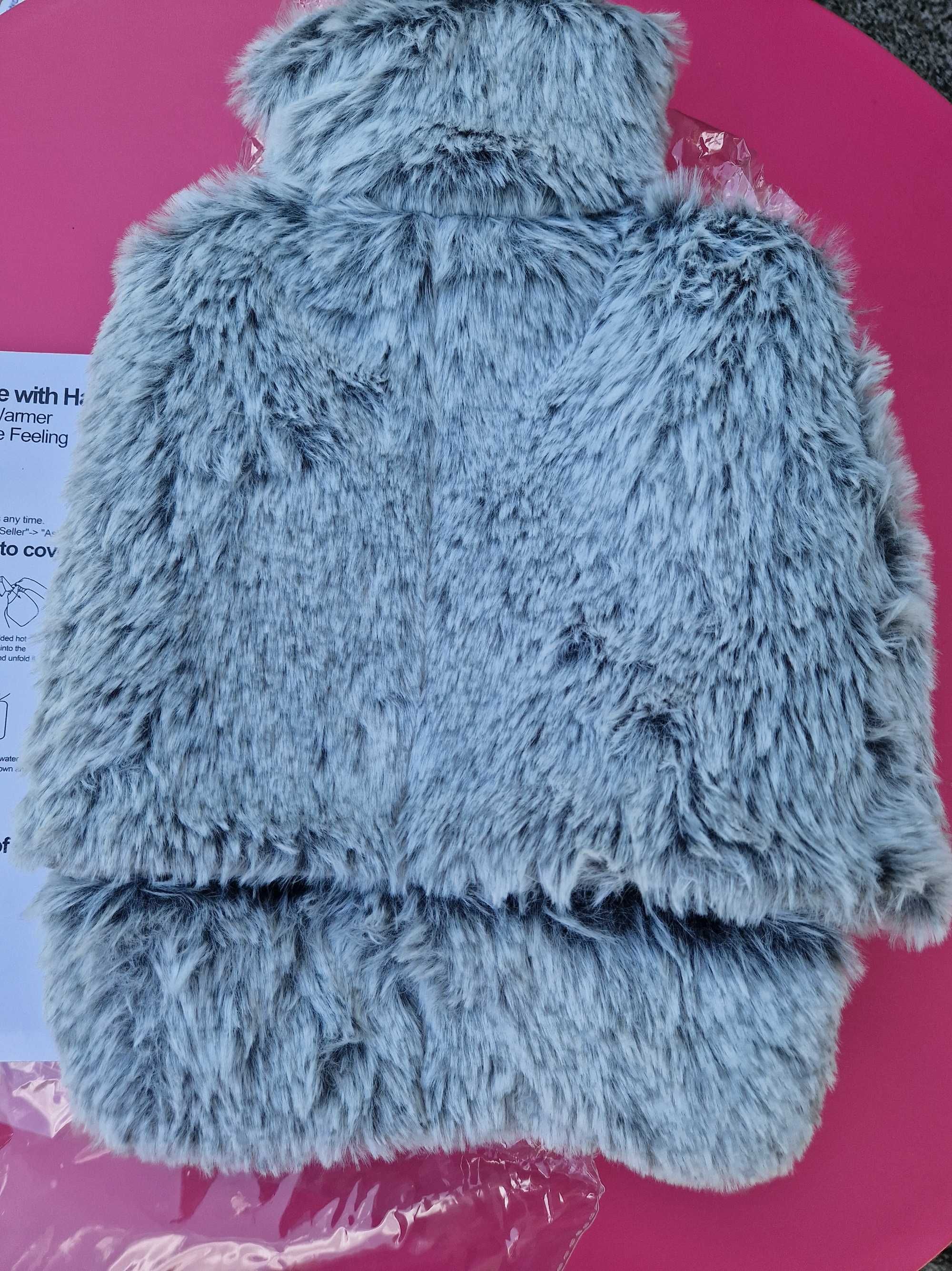 Duży futrzany termofor, 2l, idealny na prezent, nowy