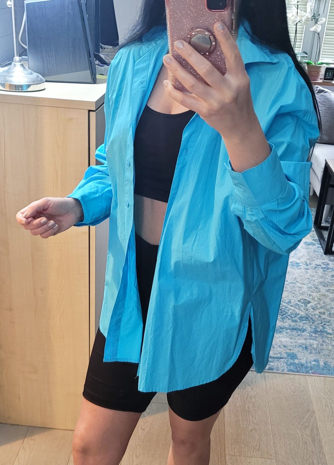 Niebieska koszula oversize