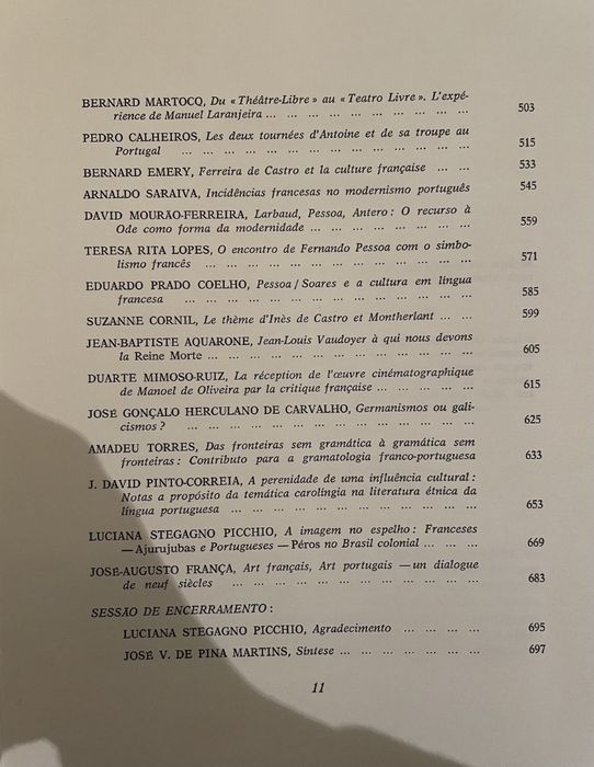 Les Rapports Culturels et Littéraires entre le Portugal et la France