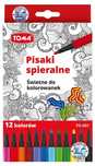 Pisaki zmywalne, 12 kolorów. Toma