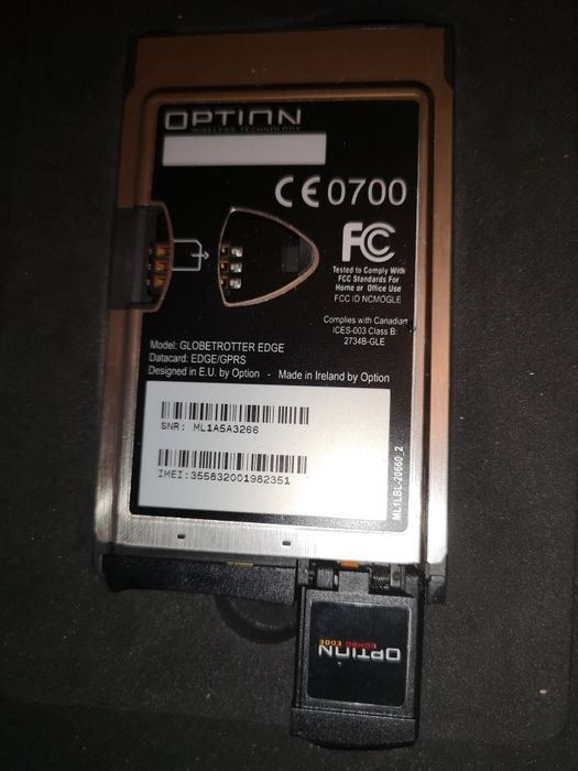 PCMIA Globetrotter Edge gprs option combo