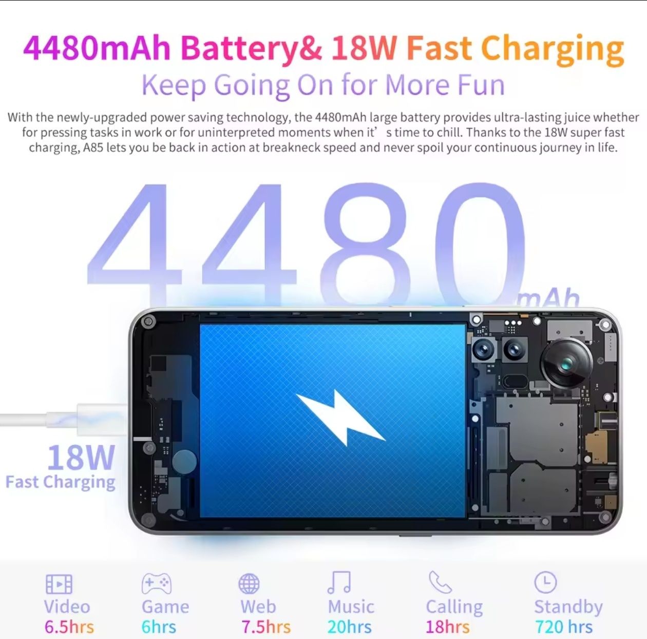 Blackview A85 8/128Gb / 8 ядер / IPS 6.5" 90Hz / 50mp / NFC