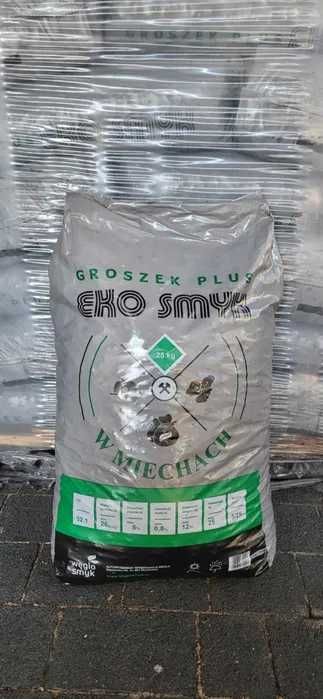 Węgiel eko-groszek w workach 3t800kg , na paletach.