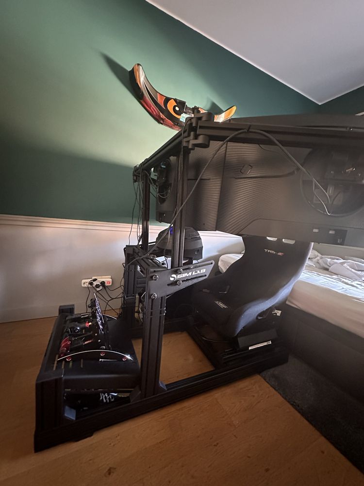 Suporte triplo monitores Simlab - simracing
