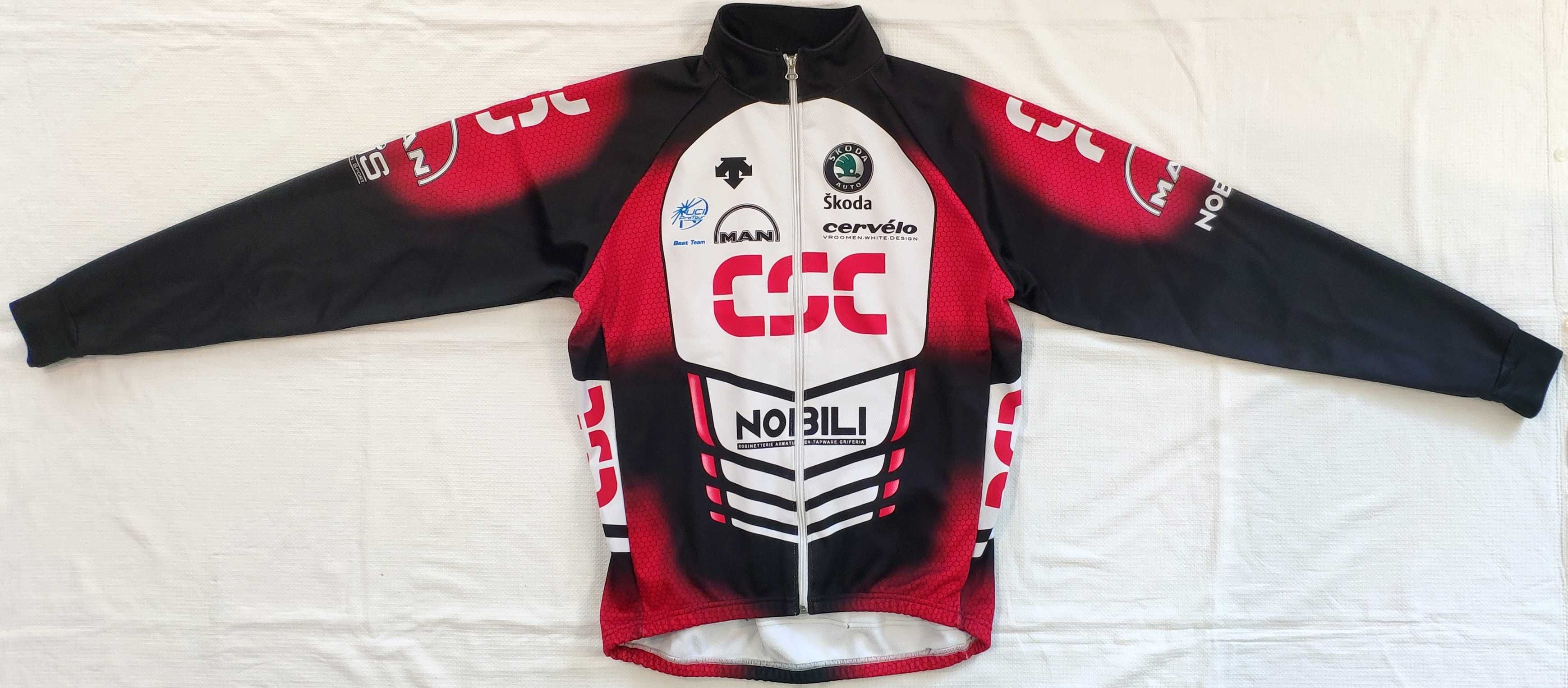 Kurtka kolarska # descente CSC CERVELO team 2007 bluza ocieplenie # XL