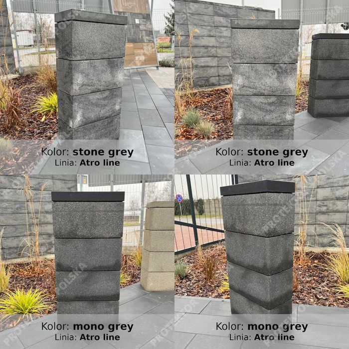 pustak ogrodzeniowy bloczek brama przęsło słupek palisada podmurówka