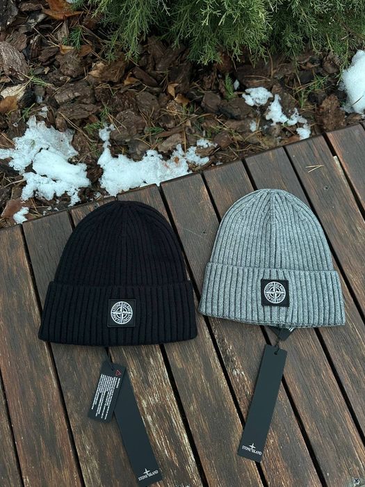 Мужские Шапки стон исланд / черная и серая шапка зимняя