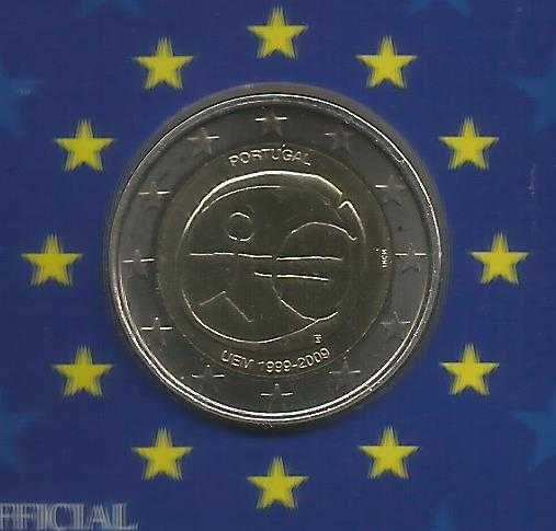 Espadim - carteira bnc - 2 euro - Ano 2009 - 10 Aniv. da UEM