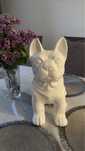 Figurka buldoga francuskiego – duża, dekoracyjna, ceramiczna