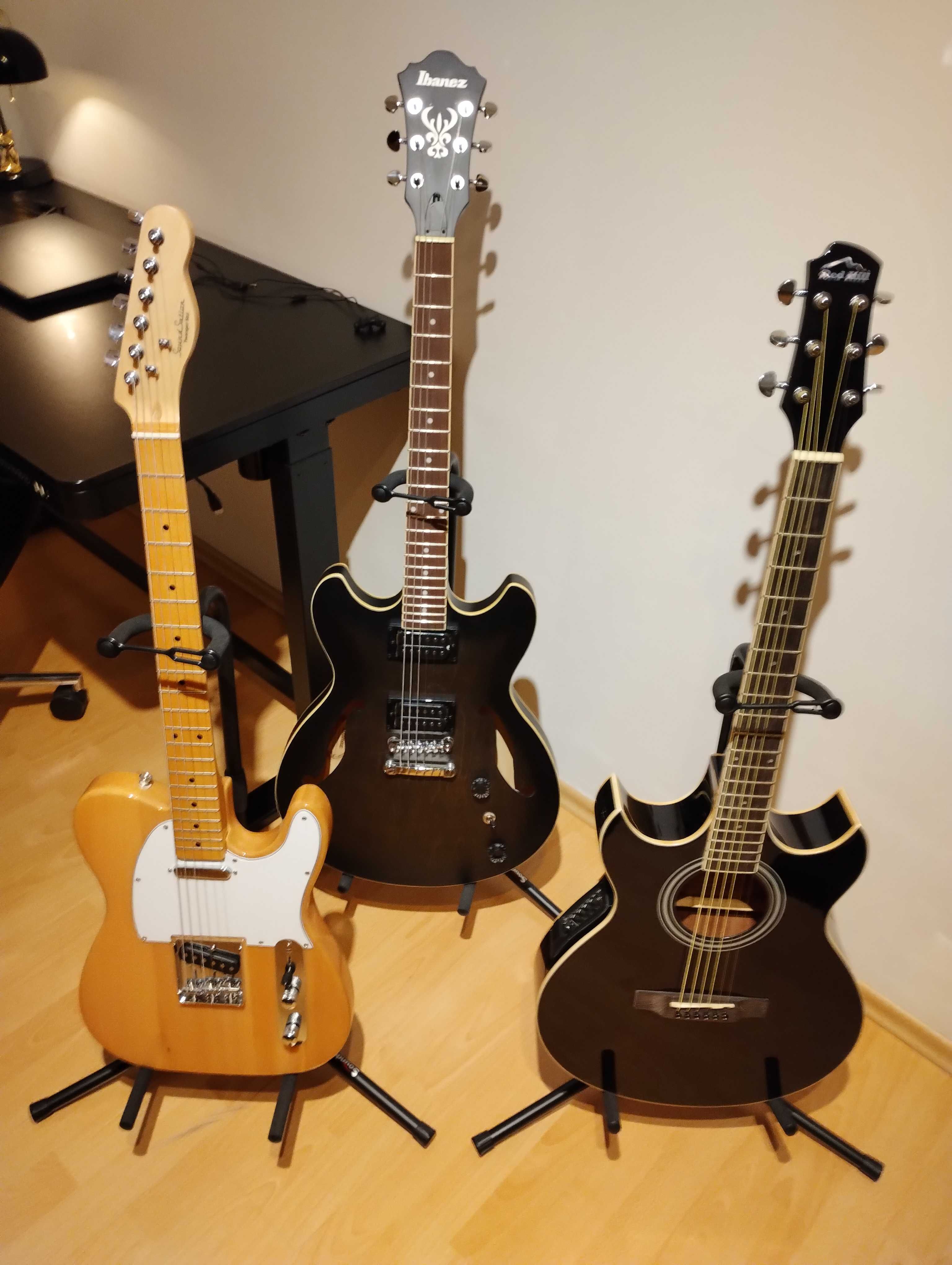 Zestaw 3 gitar + wzmacniacz gitarowy Marshall