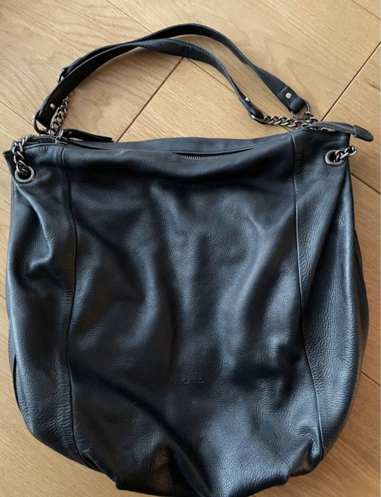 Picard czarna torba shopper 100% skóra jak Massimo Dutti