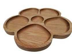 Talerz Drewniany w Kształcie Kwiatka Deska Do Serwowania Taca