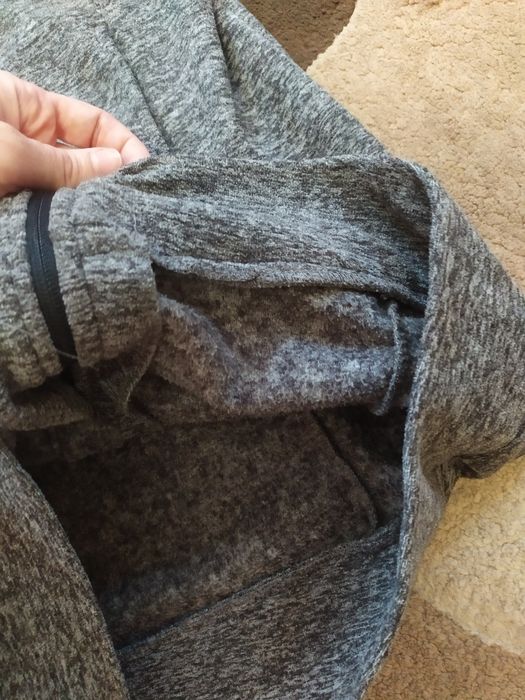 Удлинённая толстовка кофта на молнии с капюшоном, женская М L