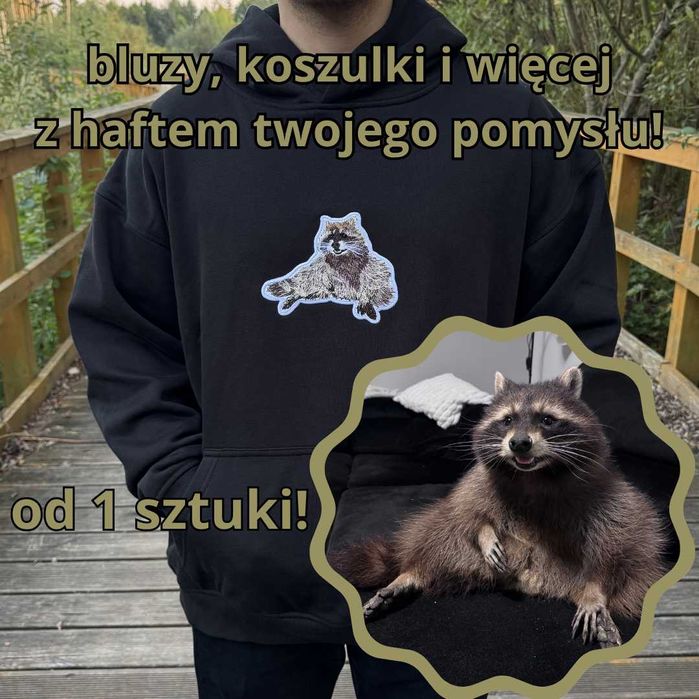 Odzież z własnym haftem - ciuchy z wyszywanym wzorem od 1 sztuki