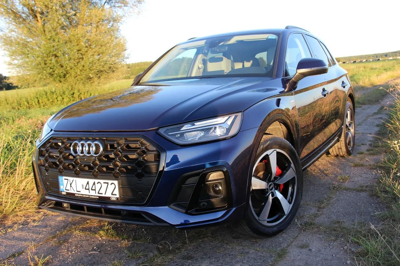 Audi Q5 45TFSi,S-LINE ,Bang Olufsen,Jasne Skóry,BLACK,Virtual,Pełny serwis-ASO