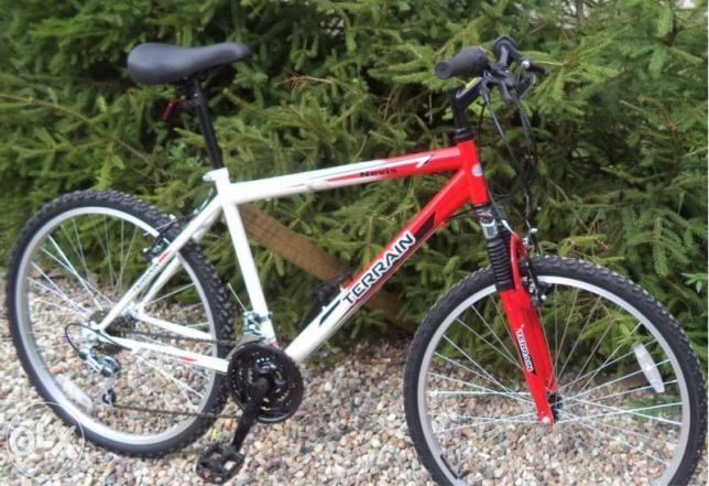 OKAZJA !! NOWY Solidny rower Terein NEVIS 24" czerwono-biały - jakość