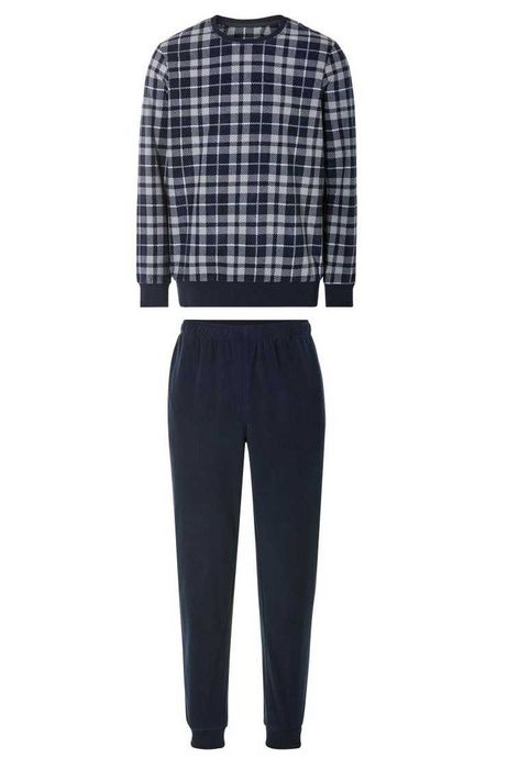 PIŻAMA męska Z POLARU polarowa miękka ciepła bluza w kratę + spodnie L