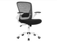 Nowy Fotel Biurowy Obracany Biało Czarny Krzesło obracane Ergonomiczny