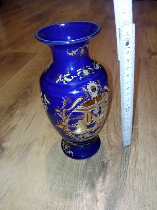 Wazon chińska porcelana malowana kobalt