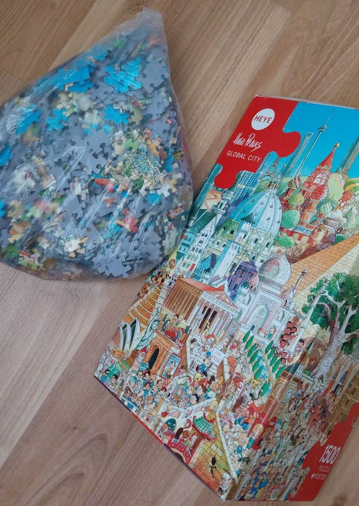GLOBAL CITY 1500 peças - Puzzle Heye Completo
