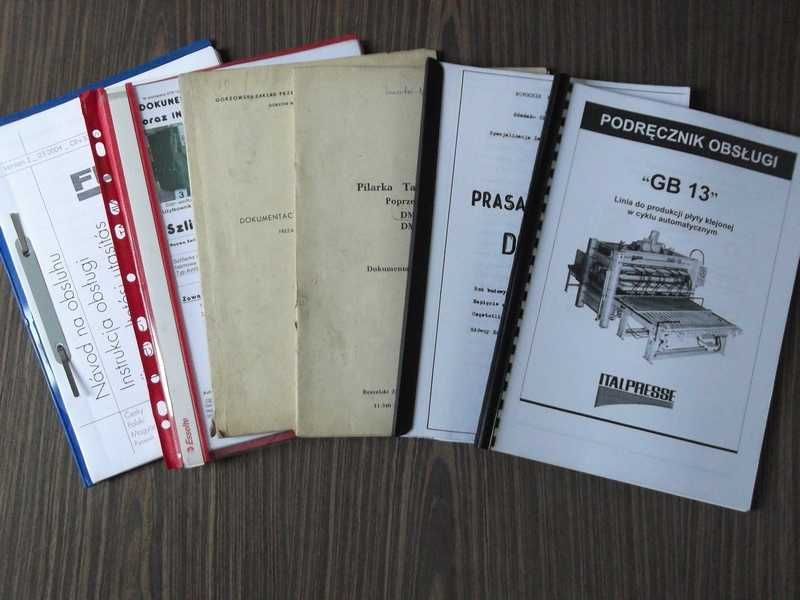 DTR maszyn do drewna i metalu