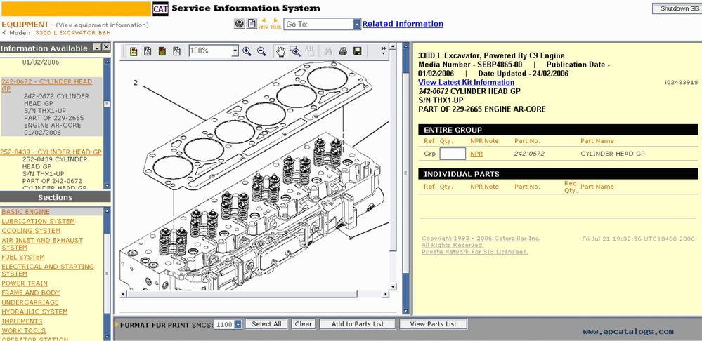 Caterpillar - schemat - instrukcja - katalog części - schematy - DTR