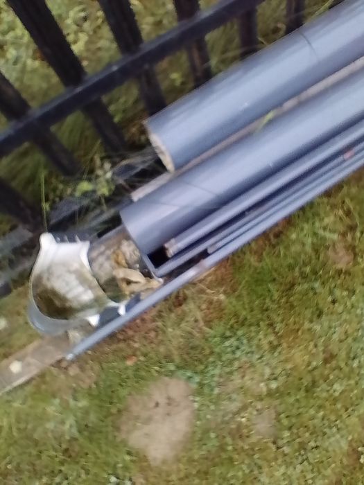 Rury stalowe, rynny, obejmy lej dach blacha łaty deska czołowa remont