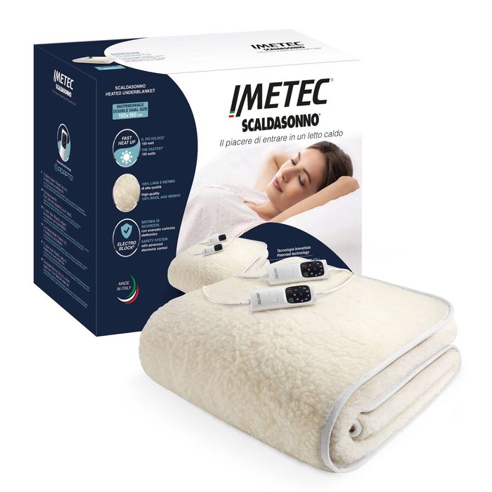Mata elektryczna, koc grzewczy Imetec Adapto biały 150 W