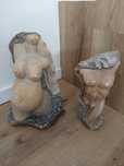 escultura homem e mulher em marmore