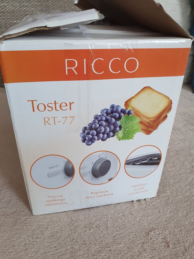 Nowy Toster opiekacz Ricco RT-77