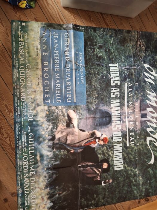 Enorme cartaz original cinema francês  todas as manhas do mundo