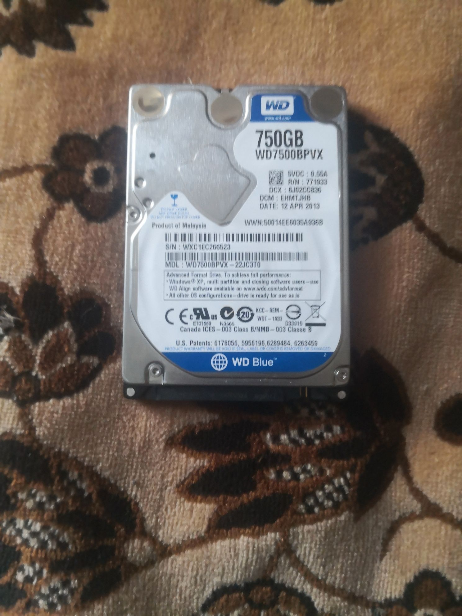 Продам жорсткі диски  WD,Segeit 2,5