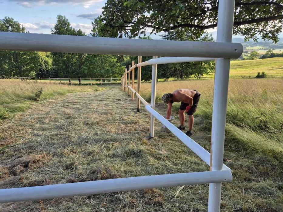 Ogrodzenie Drewniane Padok Lonżownik Zagroda Farmerska Dla Koni Bydła