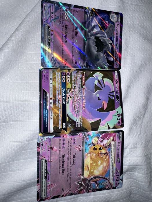 Колекційна картка Pokemon Dedenne, Oricorio GX, Houndstone EX.