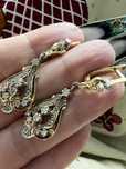 Золотые серьги 750 пр.с якутскими бриллиантами