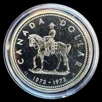 Moeda de 1 Dollar - 1973 - Canadá - Mounted Police (Prata)