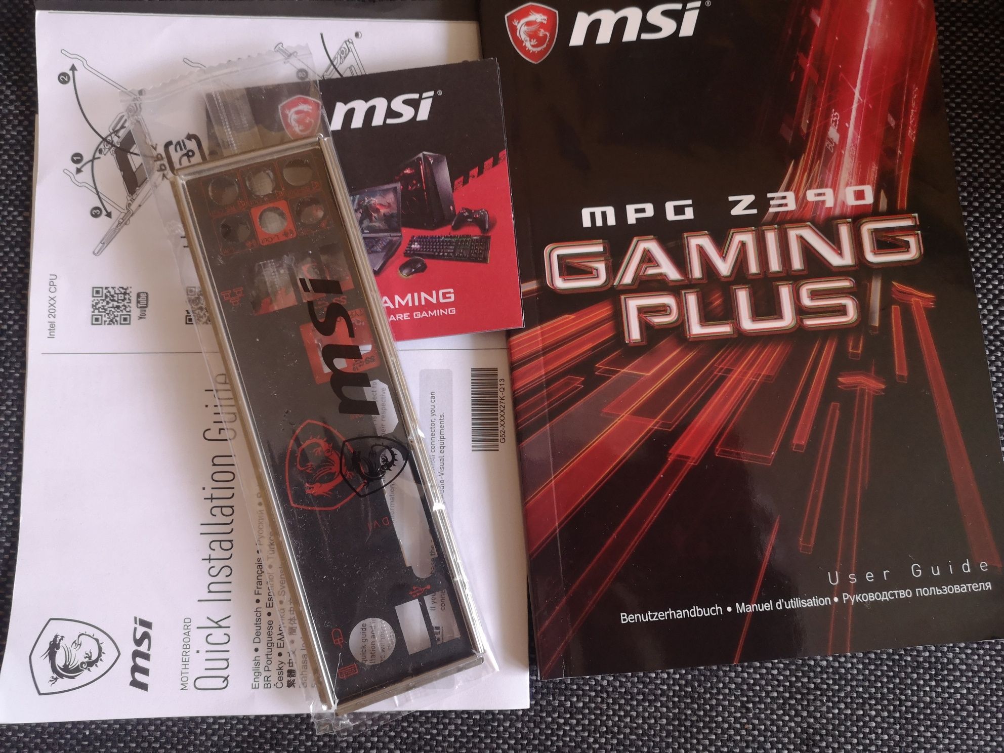 Płyta MSI MPG Z390 Gaming Plus + procesor i5 9600k + 16GB Corsair